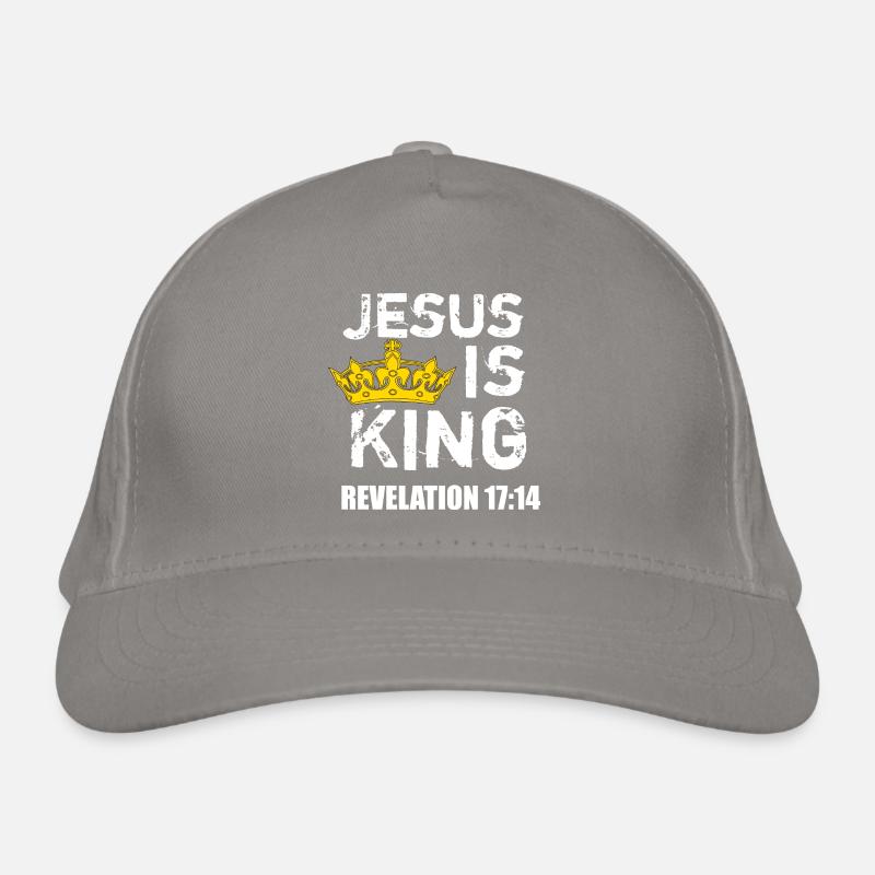 Jésus est Roi (Couronne) - Foi Chrétienne Jésus4m3 Casquette classique bio