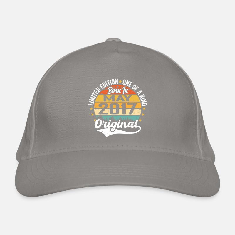 May 2017 Birthday Gift Born In May 2017 Organic Baseball Cap