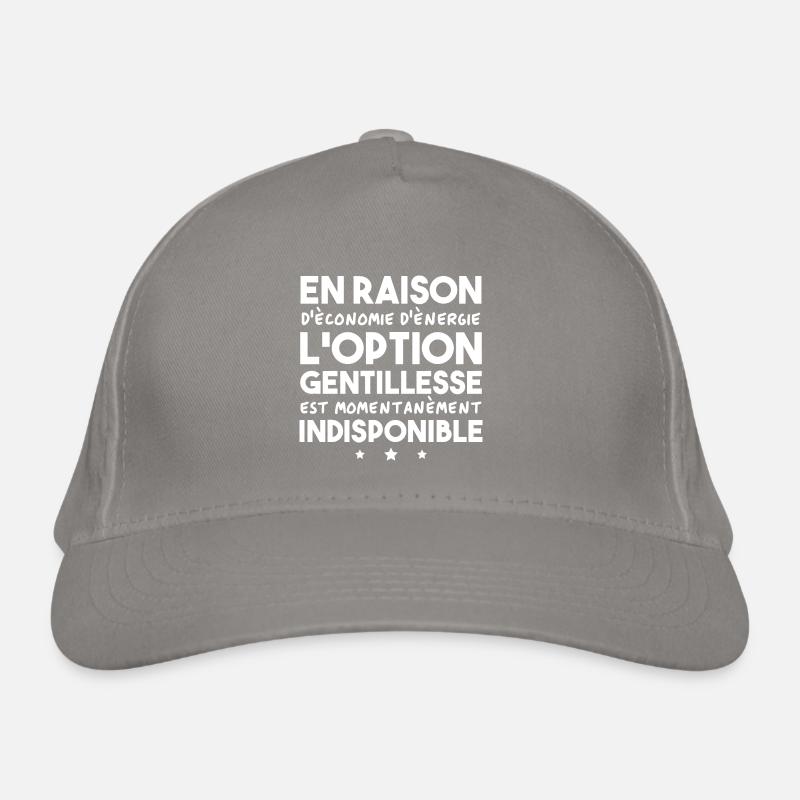 Option gentillesse indisponible Casquette classique bio