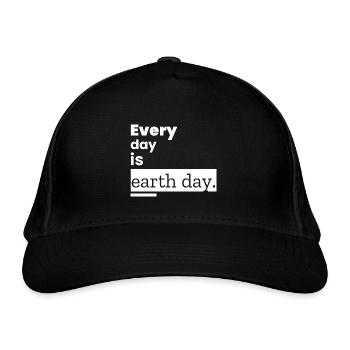 Chaque jour est le Jour de la Terre - Casquette classique bio - noir - Devant