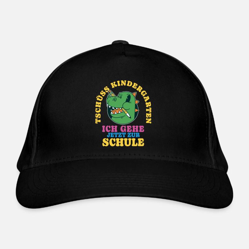 Einschulung Drache Tschüss Kindergarten Bio-Baseballkappe