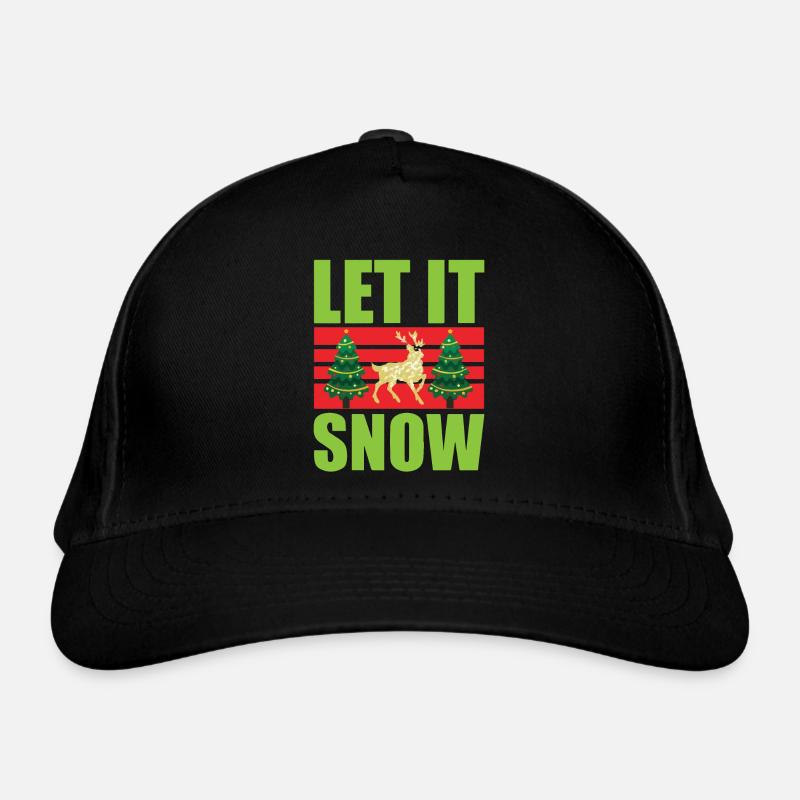 Christmas Let It Snow Organic Baseball Cap
