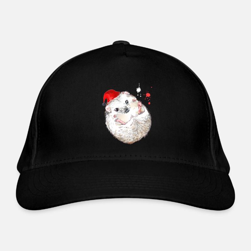 Weihnachtsigel - Igel mit Weihnachtsmütze Bio-Baseballkappe