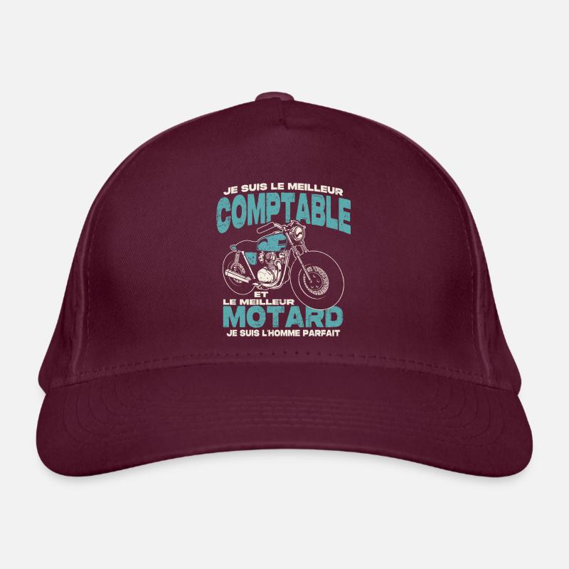 Le meilleur comptable et le meilleur motard Casquette classique bio
