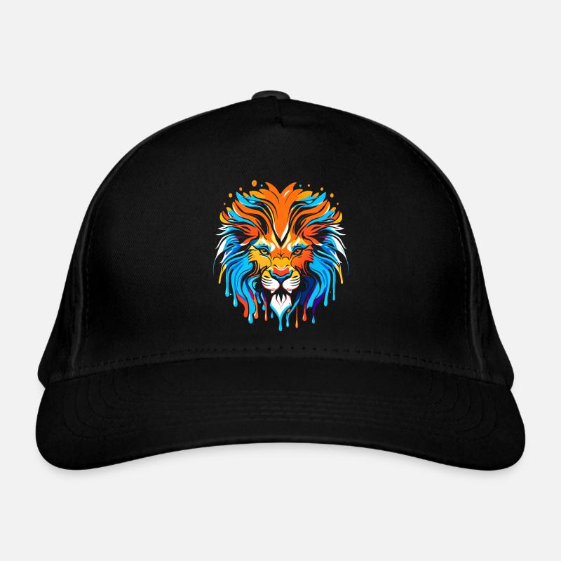 Tête de lion, coloré, signe du zodiaque Casquette classique bio