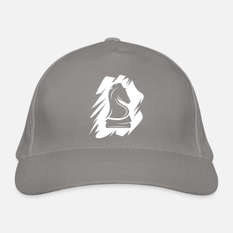 Icône de logo d’échecs coup de pinceau illustration de cheval Casquette classique bio