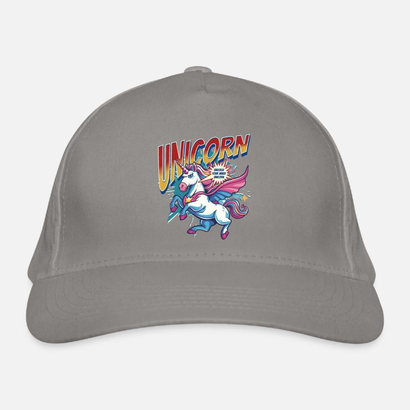 Unicorn Superhero Superpowers Supernatural Comic Organic Baseball Cap