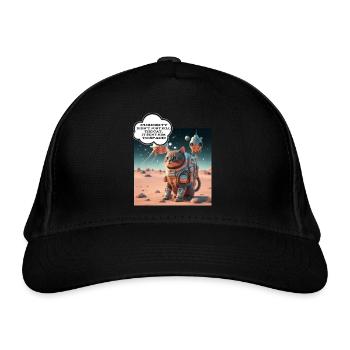 Curiosity kill cat - Bio-Baseballkappe - Schwarz - Vorne