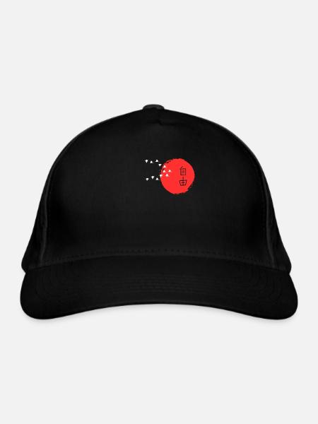 Japanische Schriftzeichen Kunst - ApriNoeScor - Bio-Baseballkappe - Schwarz - Vorne
