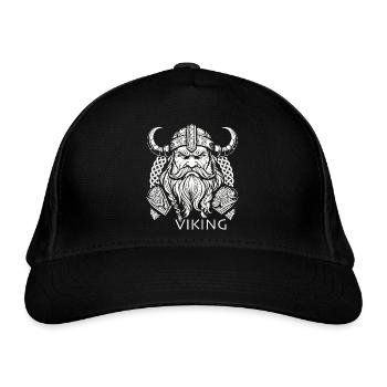 Wikinger - Bio-Baseballkappe - Schwarz - Vorne