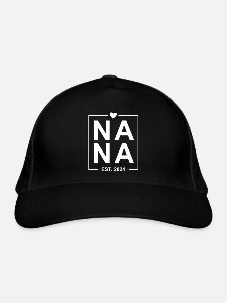 Nana Est 2024 - Organic Baseball Cap - black - Front