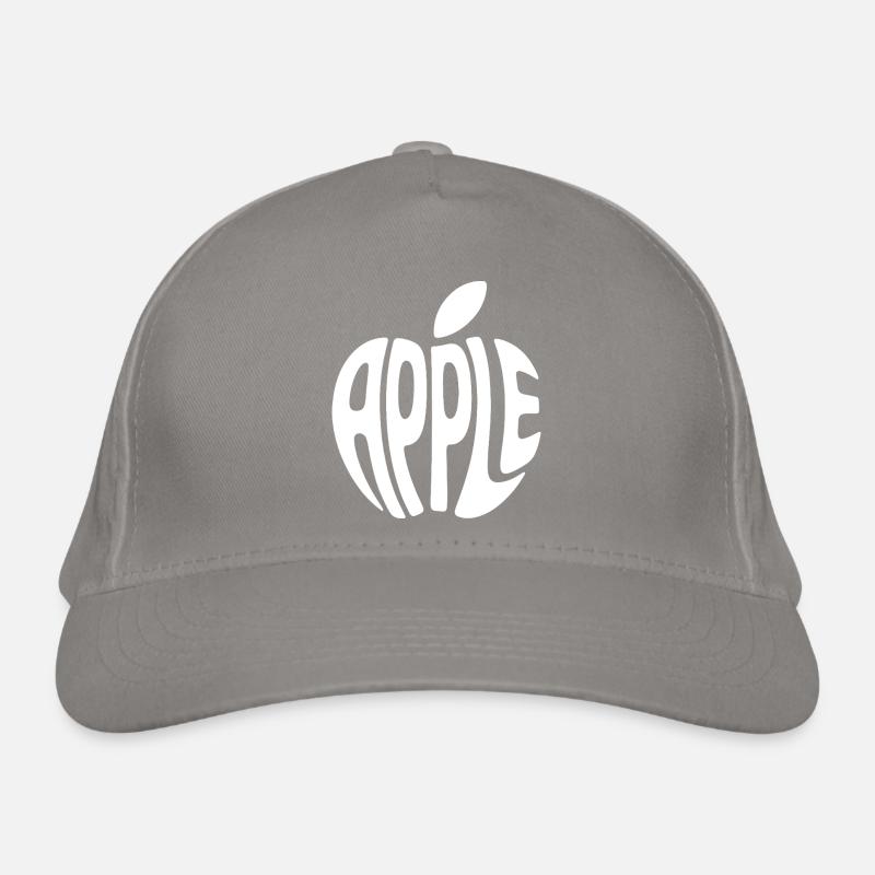 Apple Fruit Word Art Organic Baseball Cap