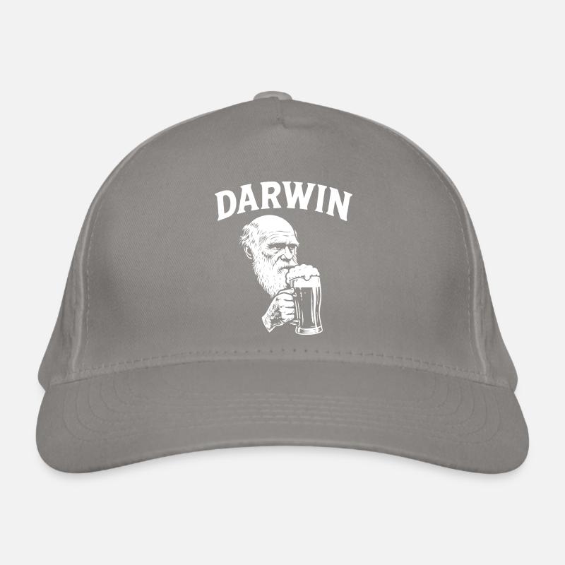 Darwin drinking Beer Organic Baseball Cap