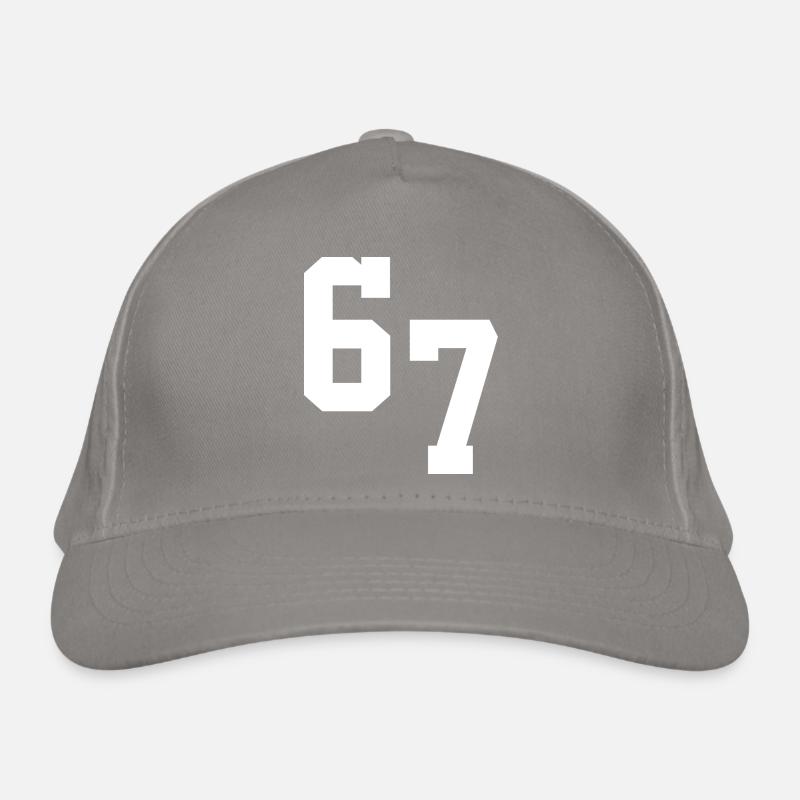 Digital Neon 67 Typography Organic Baseball Cap
