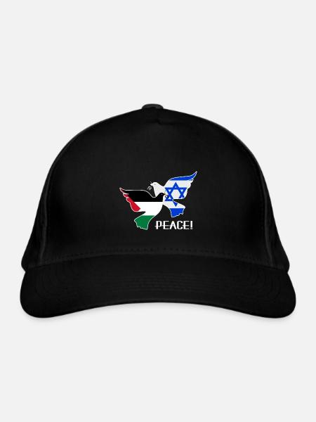 Peace - Bio-Baseballkappe - Schwarz