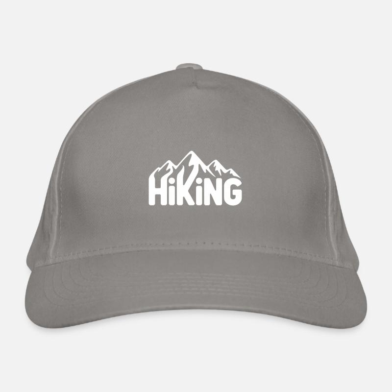 Hiking Typography - Hiking Design Organic Baseball Cap