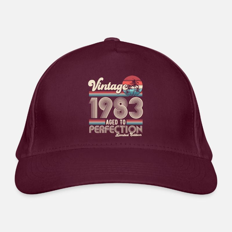 Millésime 1983 né rétro anniversaire Casquette classique bio
