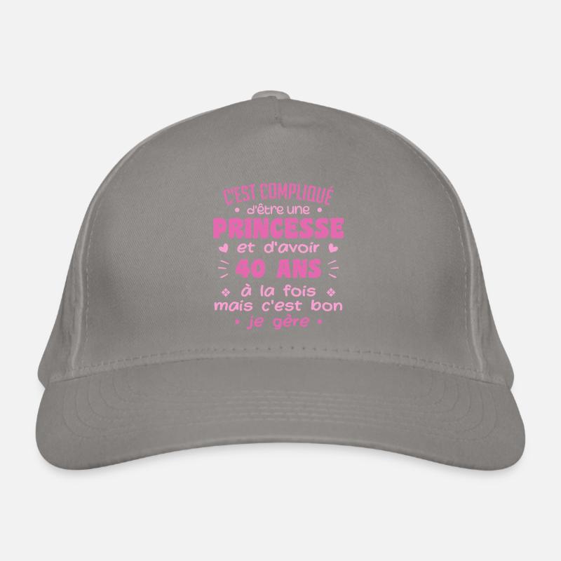 Femme Princesse Anniversaire 40 Ans Casquette classique bio