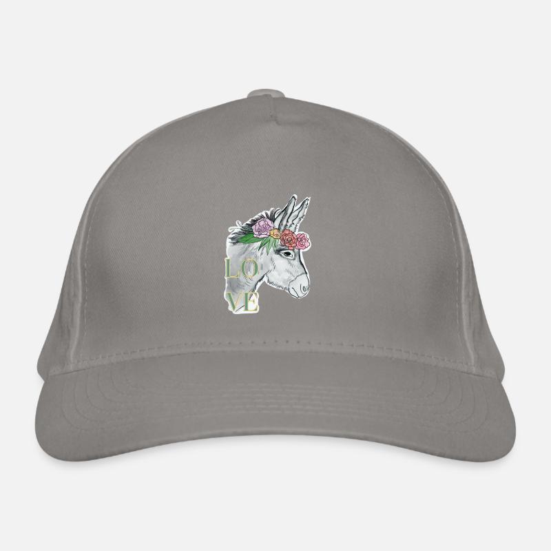 ESEL - Amour - Fleurs - Âne mignon Casquette classique bio