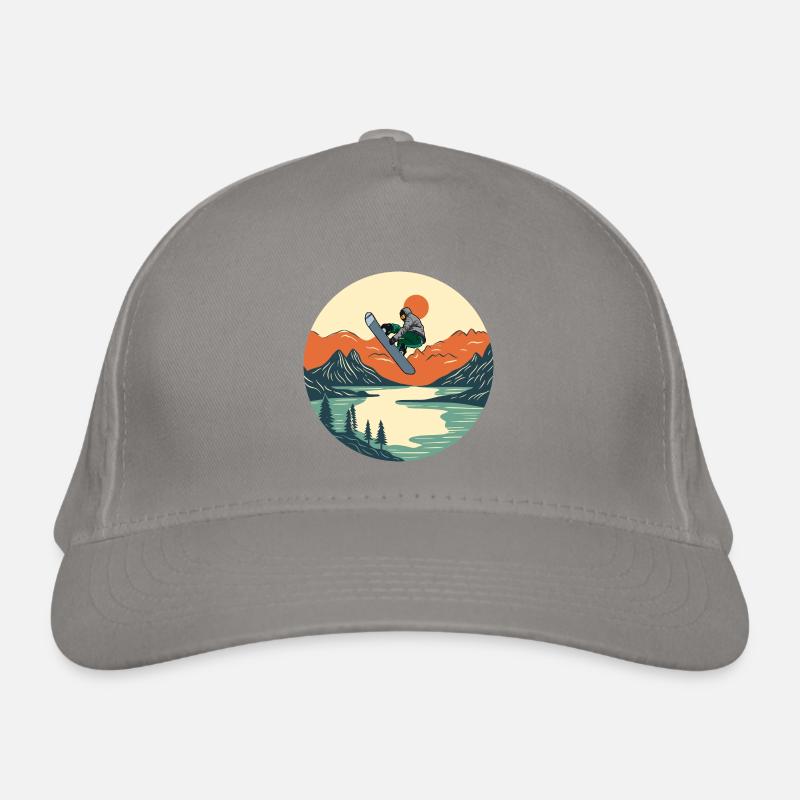 Snowboarding Organic Baseball Cap