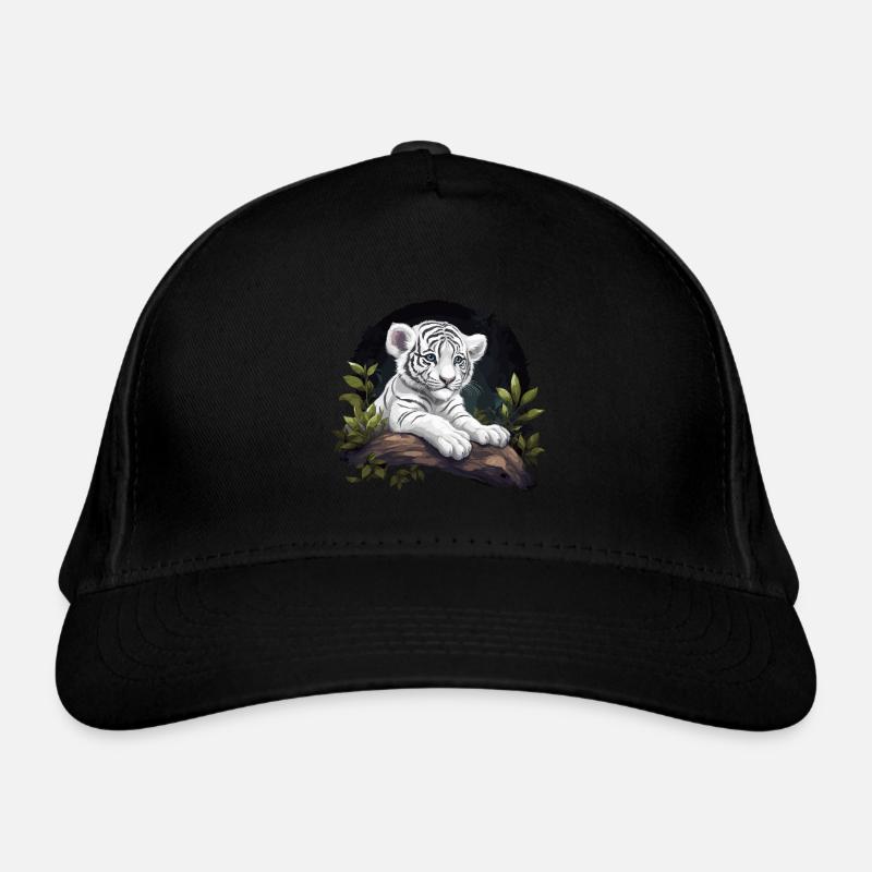 Bébé tigre blanc Wildcat Jungle Casquette classique bio