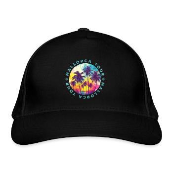 Visite des palmiers de Majorque - Casquette classique bio - noir - Devant