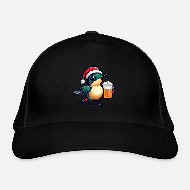 Kolibri Vogel Weihnachten Bier Lustig Bio-Baseballkappe