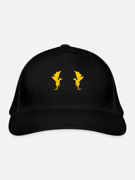 Motif Dragon Dragon - Casquette classique bio - noir - Devant