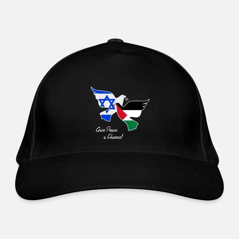 Peace - Organic Baseball Cap - black