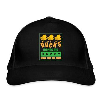 Ente - Bio-Baseballkappe - Schwarz - Vorne