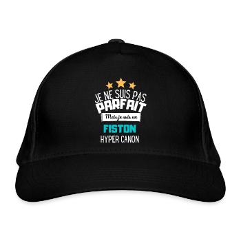 Cadeau fils Fiston - Casquette classique bio - noir - Devant