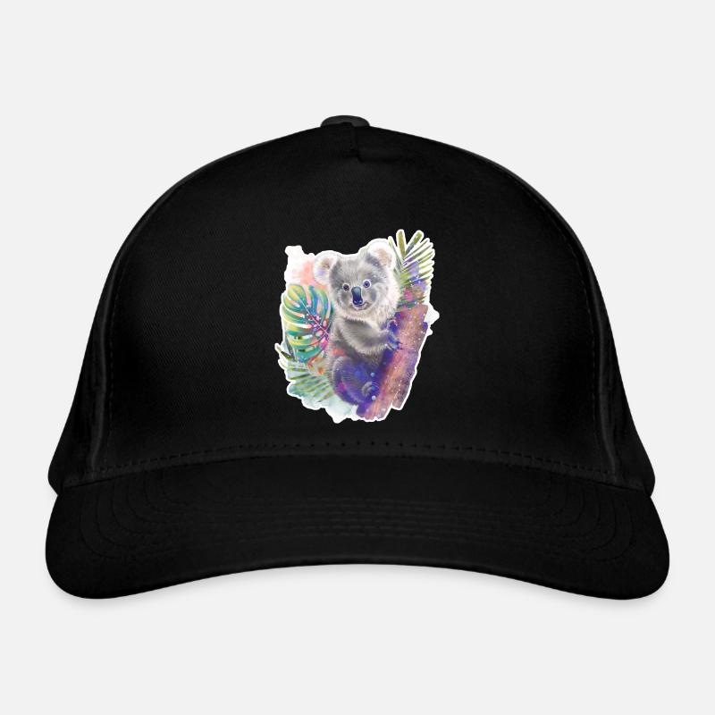 Koala | Koala Bär - Bio-Baseballkappe - Schwarz