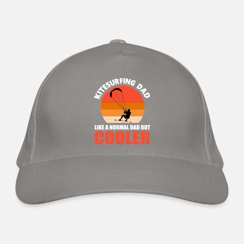 Funny Kitesurfing Dad like a normal dad but cooler Organic Baseball Cap