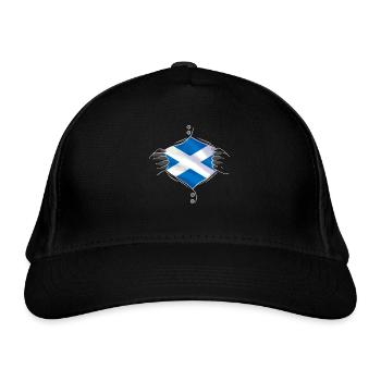 scotland flag proud scottish - Organic Baseball Cap - black - Front