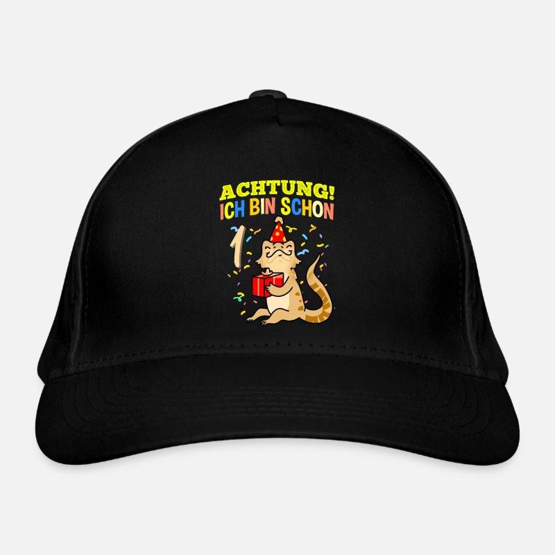 Achtung Ich Bin Schon 1 Geburtstag Bartagame Bio-Baseballkappe