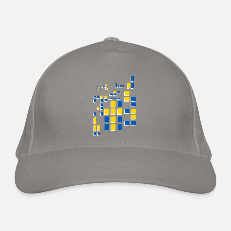 Abstakte Art Pixel Image Ukraine Couleurs Casquette classique bio