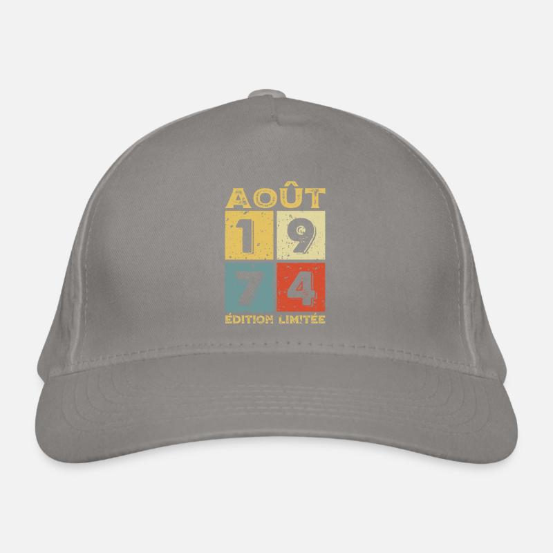 Août 1974 Original Idée Cadeau Anniversaire Casquette classique bio