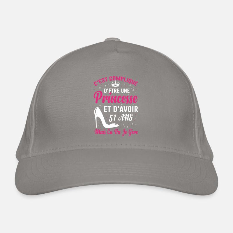 Princesse 51 Ans Idée Cadeau Anniversaire Amour Casquette classique bio