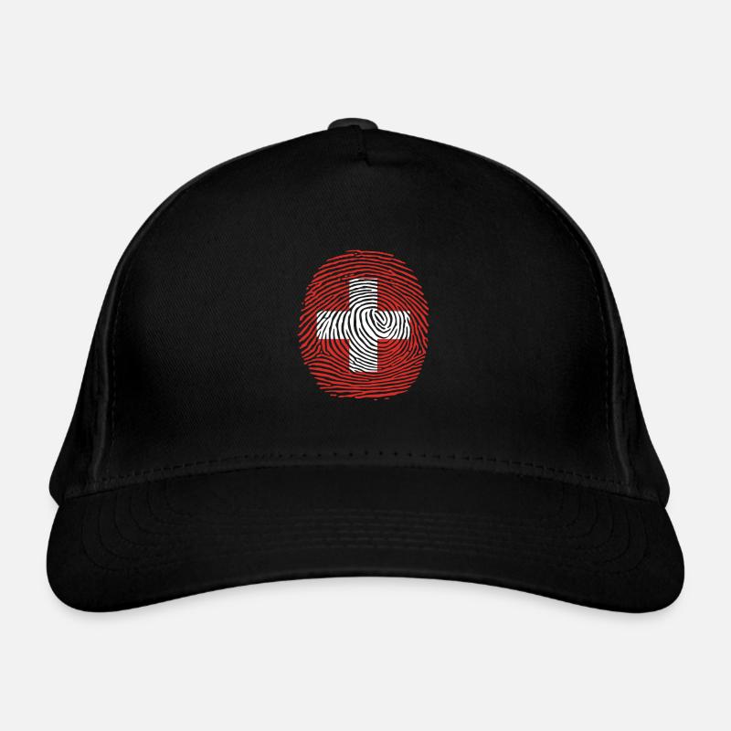 Empreinte digitale du drapeau suisse Casquette classique bio