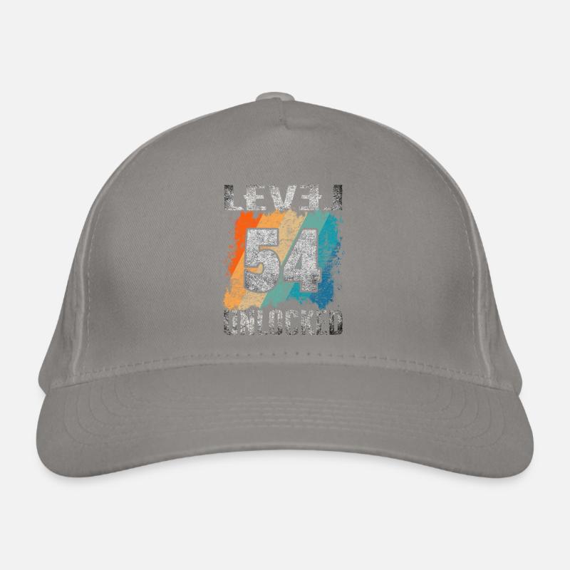 Birthday Gift Level Unlocked 54 years Organic Baseball Cap