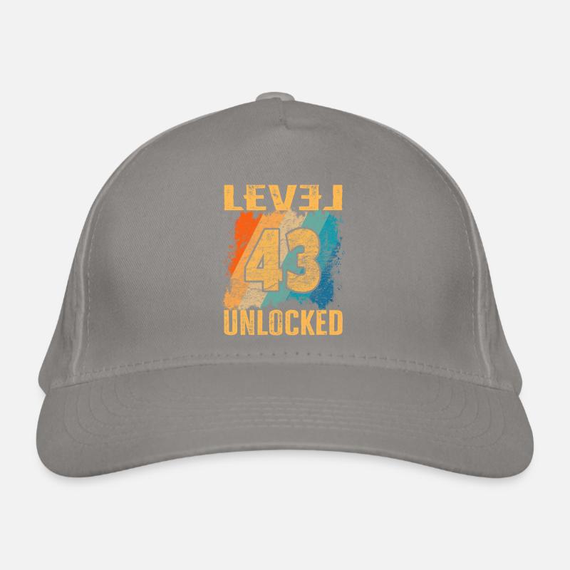 Niveau cadeau d’anniversaire débloqué 43 ans Casquette classique bio