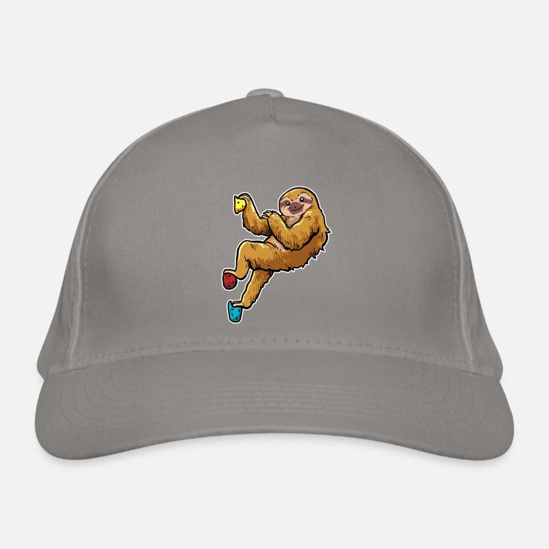 Funny Climber Rock Climbing Bouldering Sloth Organic Baseball Cap