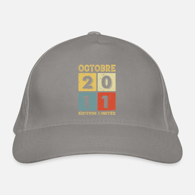 Né En 2011 Octobre Anniversaire Casquette classique bio