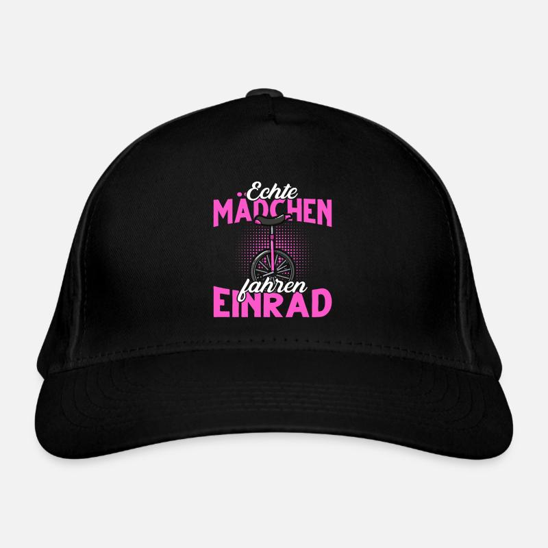 Echte Mädchen fahren Einrad Bio-Baseballkappe