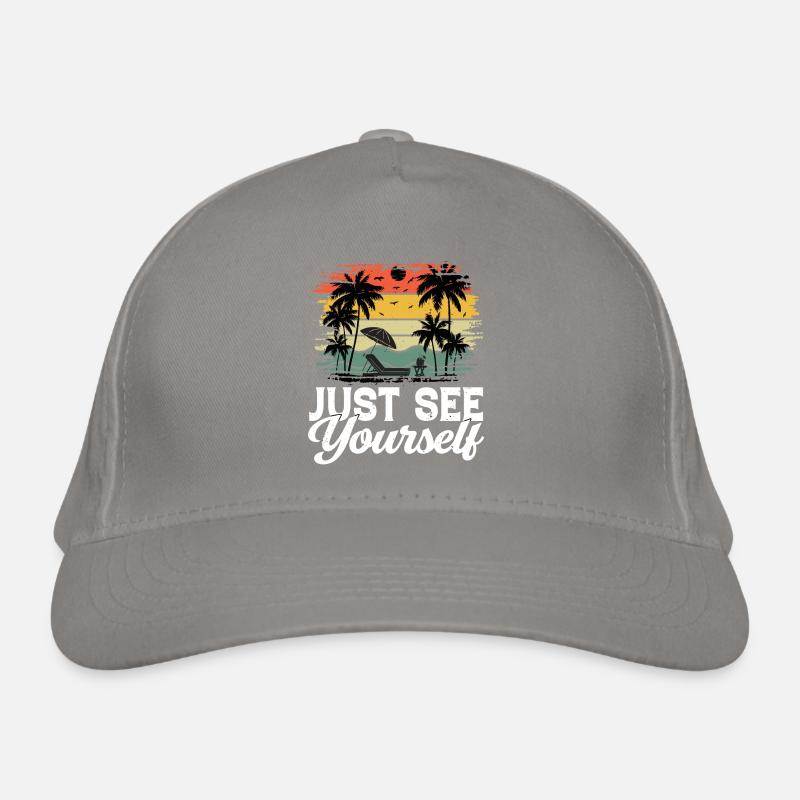 Vacances à la plage Palms Parasol Vacances d’été Casquette classique bio
