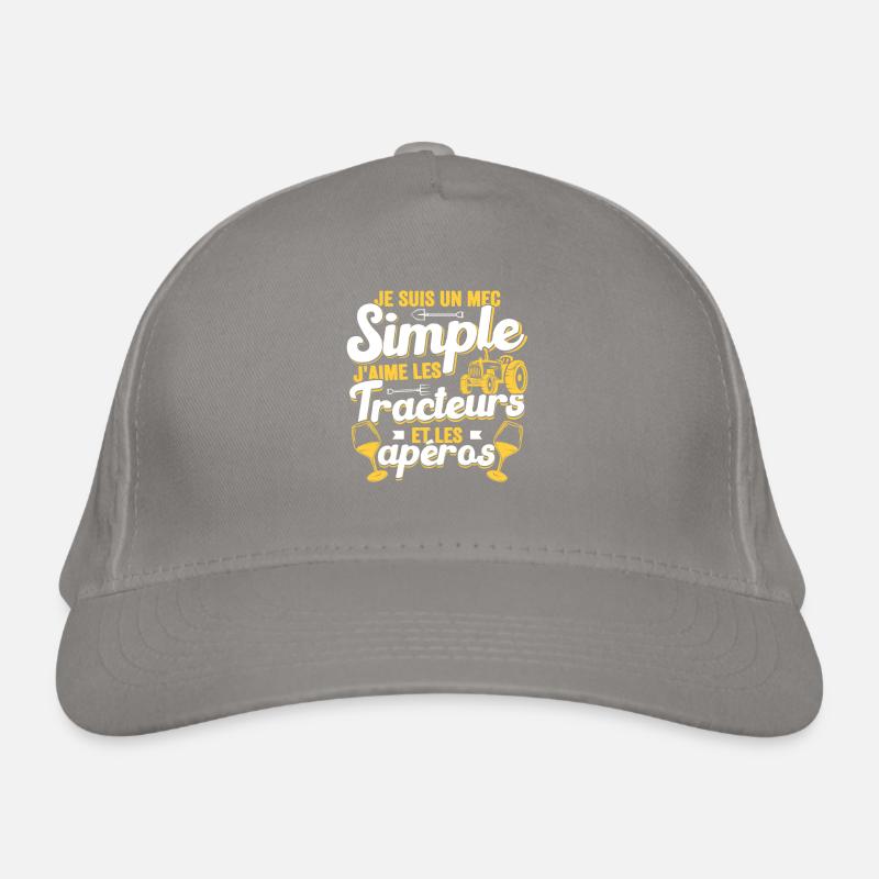 Mec Simple Qui Aime Les Tracteurs Et Les Apéros Casquette classique bio