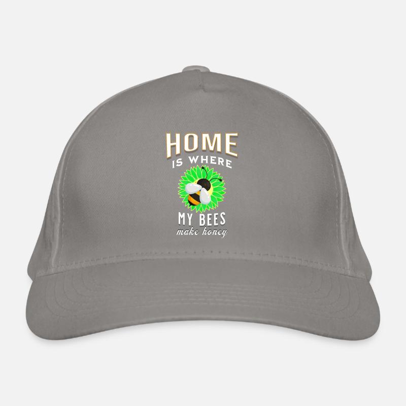 home's where my bees make honey homefeeling Organic Baseball Cap