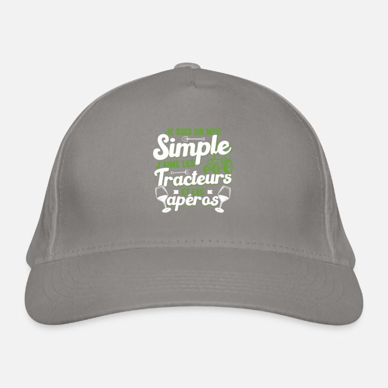 Mec Simple Qui Aime Les Tracteurs Et Les Apéros Casquette classique bio