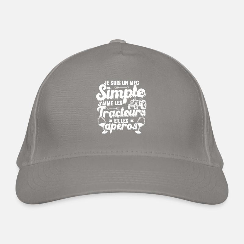 Mec Simple Qui Aime Les Tracteurs Et Les Apéros Casquette classique bio