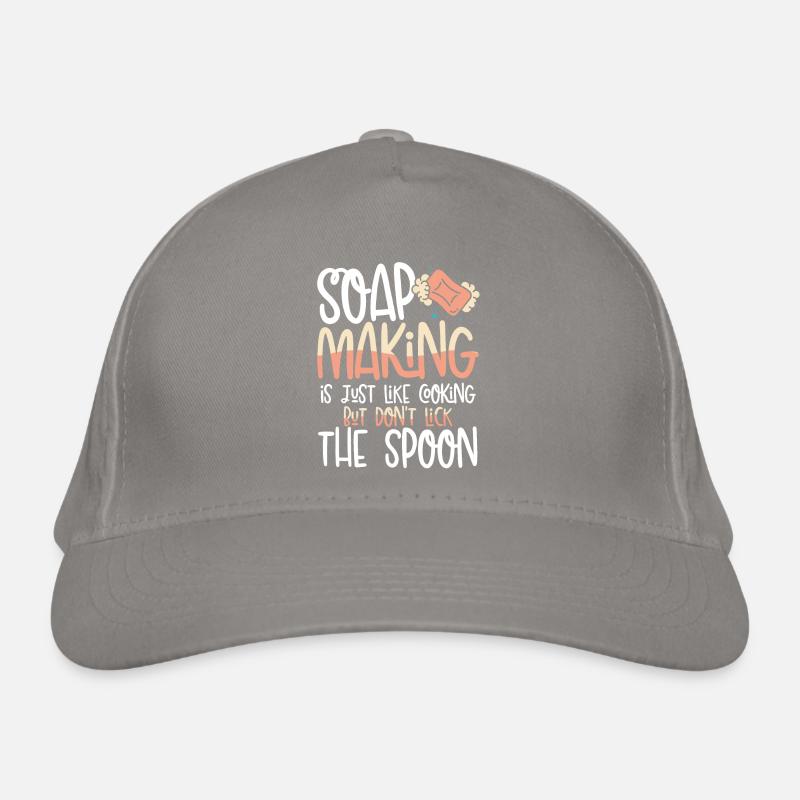 Funny soap making Organic Baseball Cap